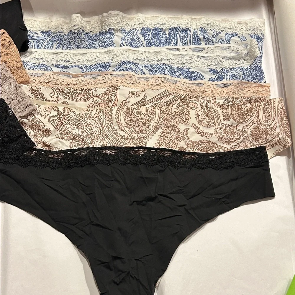 9 pair of Victoria’s Secret thong panties. Size large - Picture 2 of 8